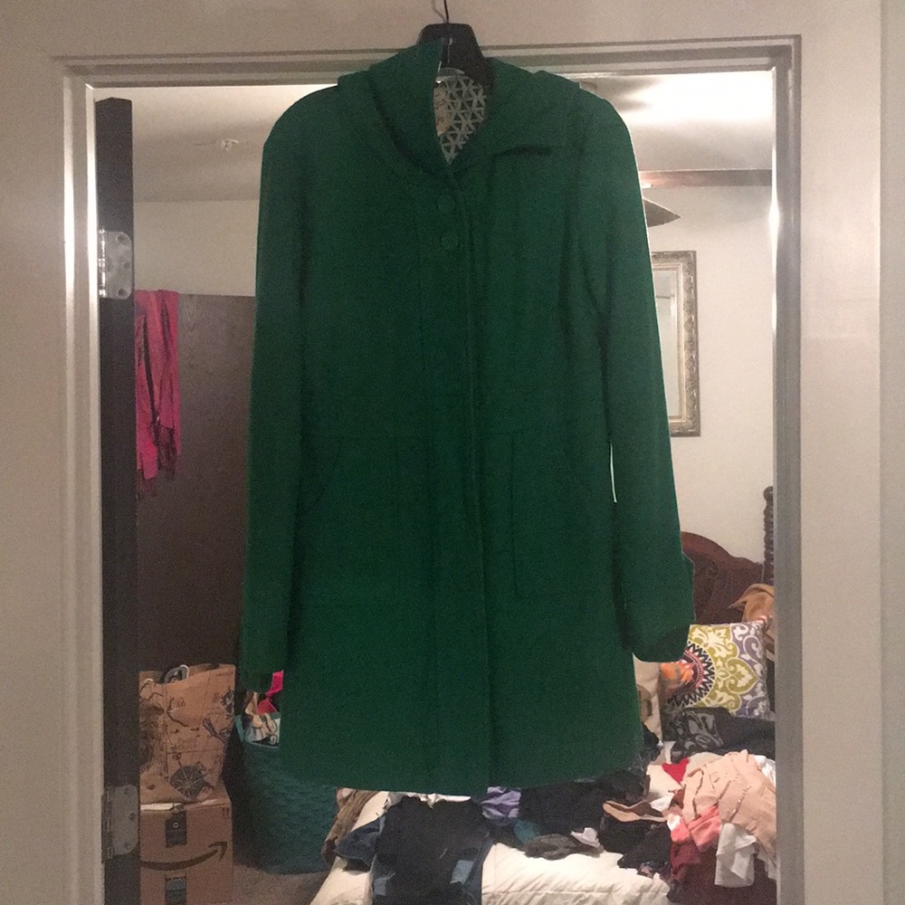 Tulle green pea coat